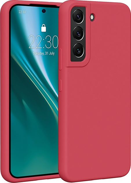 Etui plecki Etteri Silicone Case do Samsung Galaxy S22 Raspberry (GSM183560) - obraz 1