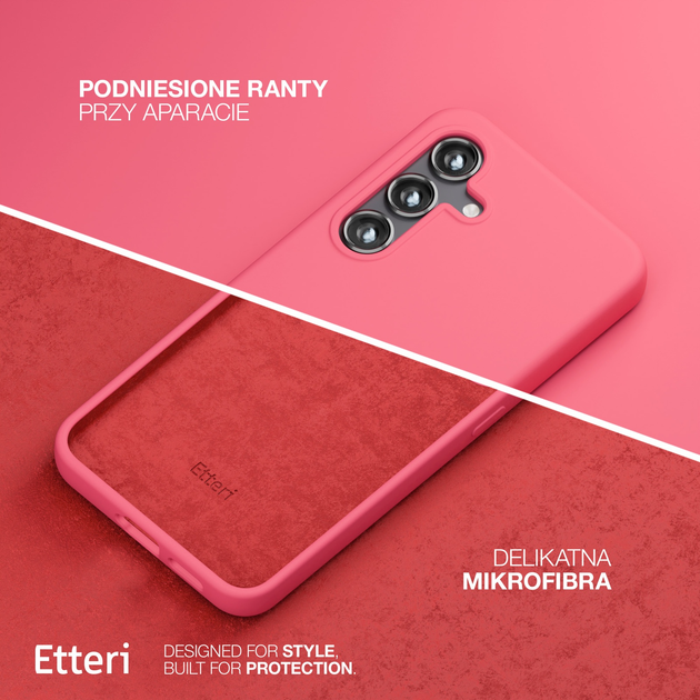 Etui plecki Etteri Silicone Case do Samsung Galaxy S22 Raspberry (GSM183560) - obraz 4