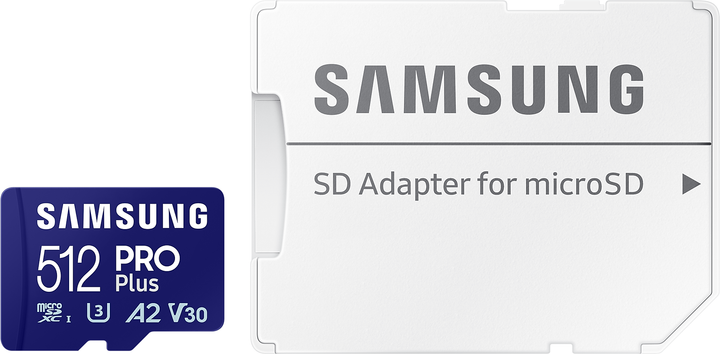 Карта памяти Samsung PRO Plus microSDXC 512GB UHS-I U3 V30 + SD-адаптер (MB-MD512SA/EU) - Фото 7 Карта памяти Samsung PRO Plus microSDXC 512GB UHS-I U3 V30 + SD-адаптер (MB-MD512SA/EU) - изображение 7