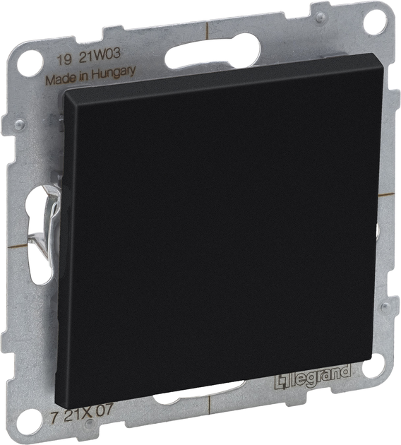 Łącznik jednoklawiszowy krzyżowy Legrand Suno 10A Black (721407) - obraz 1
