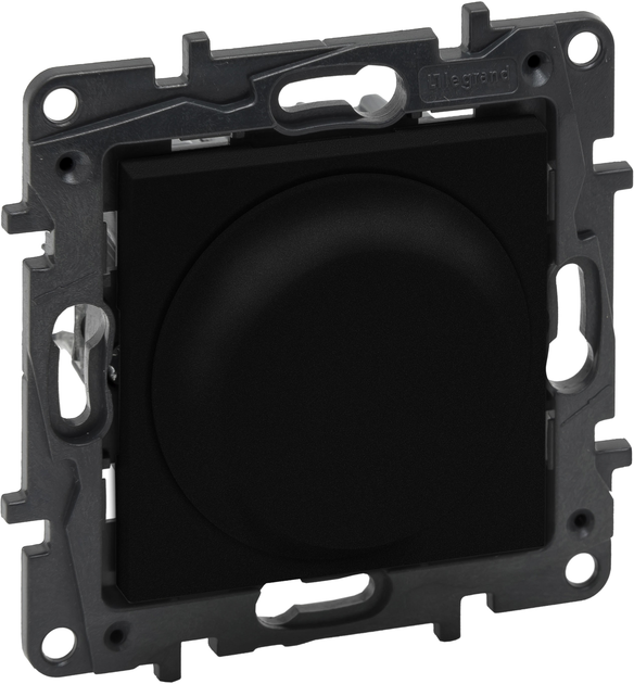 Світлорегулятор поворотний Legrand Niloe Step 300W Black (863552) - зображення 1