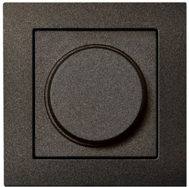 Світлорегулятор поворотний Liregus Epsilon 400W Antracite (ISR-002-01 E/J) - зображення 1