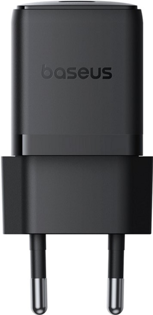 Ładowarka sieciowa Baseus Palm Fast Charger 1C 20W EU with Baseus Mini White Cable USB-C to USB-C 60W (20V/3A) 1 m Cluster Black (P10111602113-01) - obraz 4