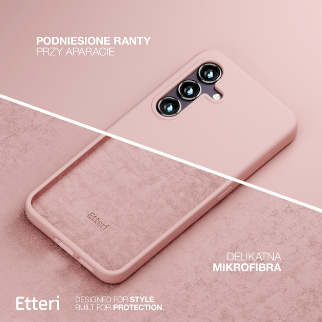 Etui plecki Etteri Silicone Case do Samsung Galaxy S23 Plus Light pink (GSM183530) - obraz 4