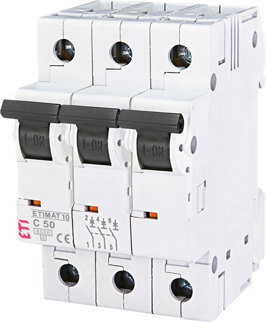 Wyłącznik automatyczny ETI ETIMAT 3p C 50A (6 kA) (2135721) - obraz 1