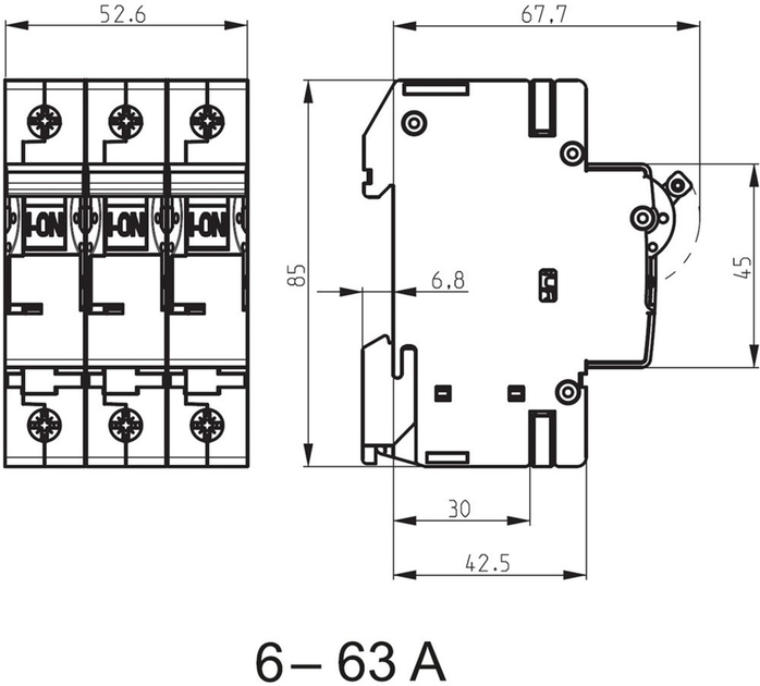 Wyłącznik automatyczny ETI ETIMAT 6 3p C 16 A 6 kA (2145516) - obraz 2