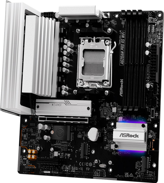 Płyta główna ASRock A620AM PRO RS Wi-Fi (sAM5, AMD A620A, PCI-Ex16) - obraz 3