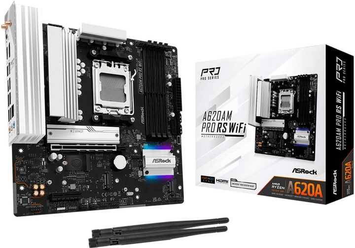 Płyta główna ASRock A620AM PRO RS Wi-Fi (sAM5, AMD A620A, PCI-Ex16) - obraz 5