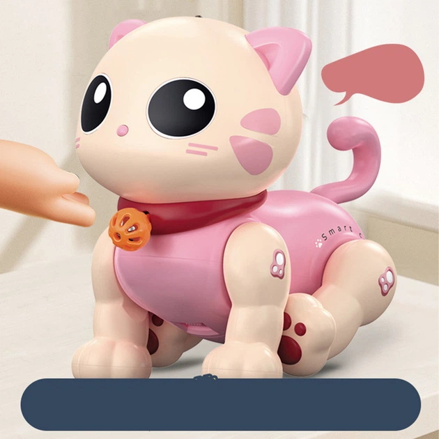 Интерактивная игрушка Котенок-Робот SHT K31 Pink - изображение 3