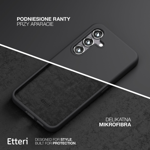 Панель Etteri Silicone Case do Samsung Galaxy S25 Black (GSM190263) - зображення 5
