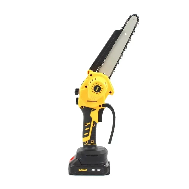 Аккумуляторная мини-пила DeWalt DCM190HN (24V, 5Ah, шина 20 см) щеточный двигатель, подкачка смазки, безключовая натяжка - изображение 8