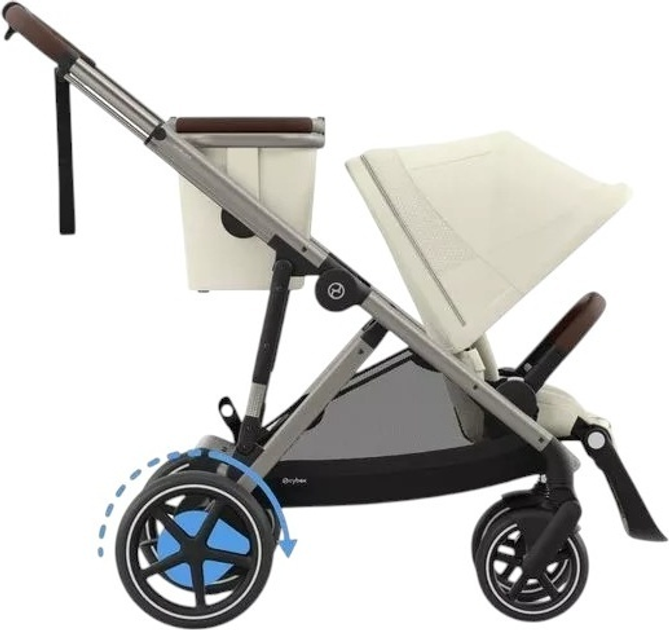 Wózek spacerowy elektryczny Cybex eGazelle S Seashell Beige 524000541 (4063846465989) - obraz 1