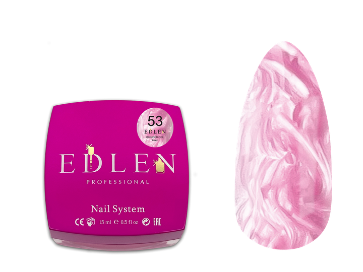Гель моделюючий Edlen Builder Gel №53 Pearl 15 мл - Фото 1 Гель моделюючий Edlen Builder Gel №53 Pearl 15 мл - изображение 1