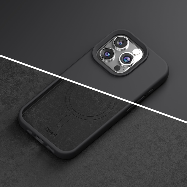 Панель Etteri Silicone Mag do Apple iPhone 12 / 12 Pro 6.1 Black (GSM185950) - зображення 7