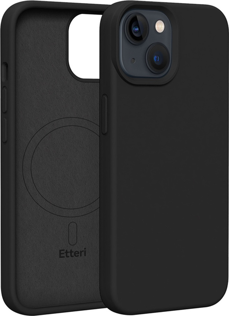 Etui plecki Etteri Silicone Mag do Apple iPhone 13 6.1 Black (GSM185951) - obraz 1