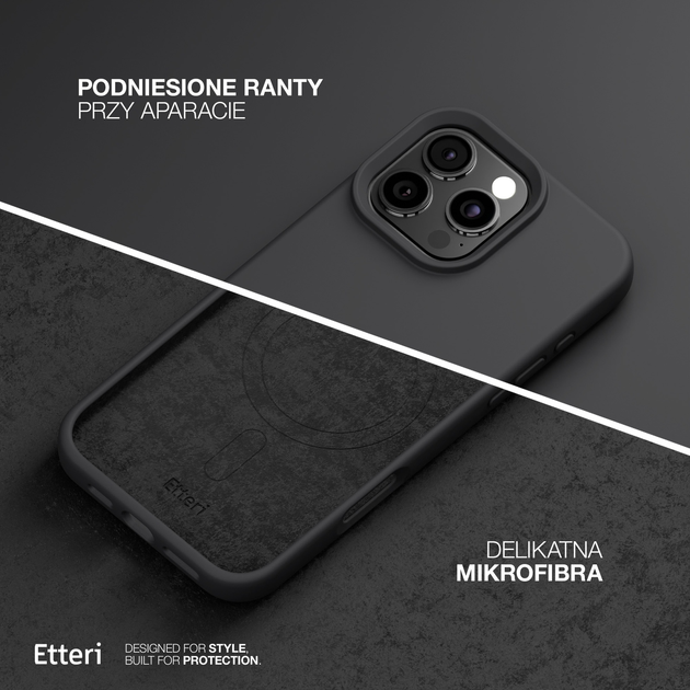 Etui plecki Etteri Silicone Mag do Apple iPhone 13 6.1 Black (GSM185951) - obraz 5