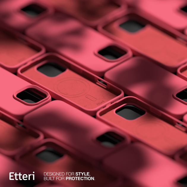 Etui plecki Etteri Silicone Mag do Apple iPhone 13 6.1 Raspberry (GSM185999) - obraz 9