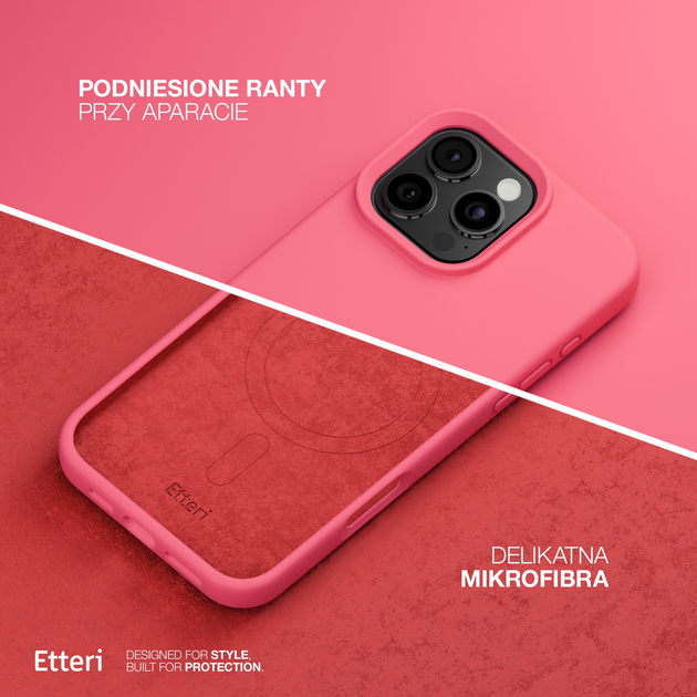 Панель Etteri Silicone Mag do Apple iPhone 14 6.1 Raspberry (GSM186000) - зображення 5