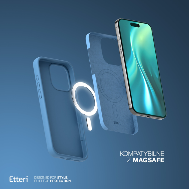 Панель Etteri Silicone Mag do Apple iPhone 15 6.1 Dark blue (GSM185963) - зображення 6
