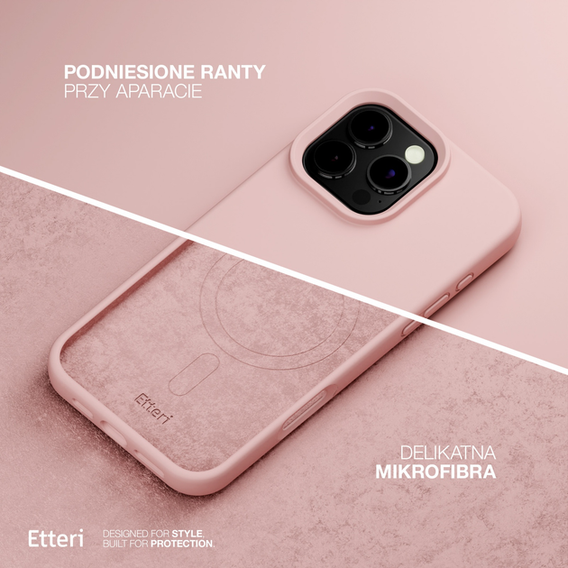 Etui plecki Etteri Silicone Mag do Apple iPhone 15 Pro Max 6.7 Light pink (GSM185993) - obraz 5