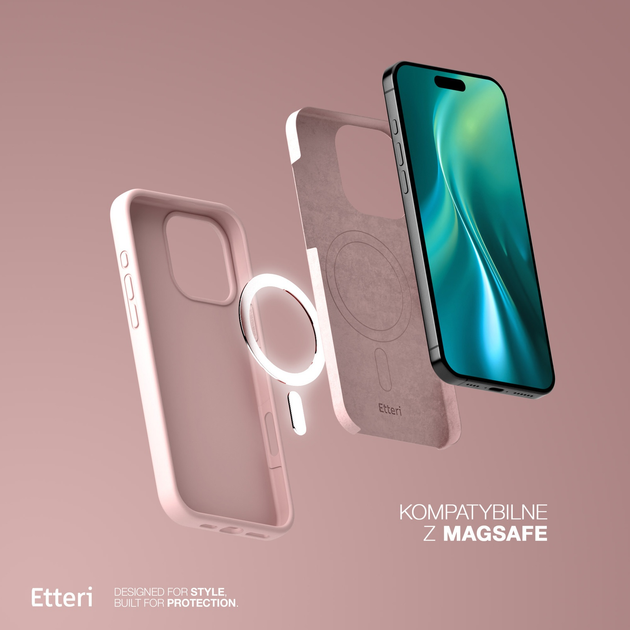 Etui plecki Etteri Silicone Mag do Apple iPhone 15 Pro Max 6.7 Light pink (GSM185993) - obraz 6