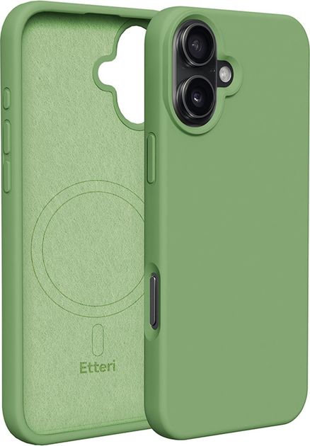 Etui plecki Etteri Silicone Mag do Apple iPhone 16 6.1 Light green (GSM185975) - obraz 1