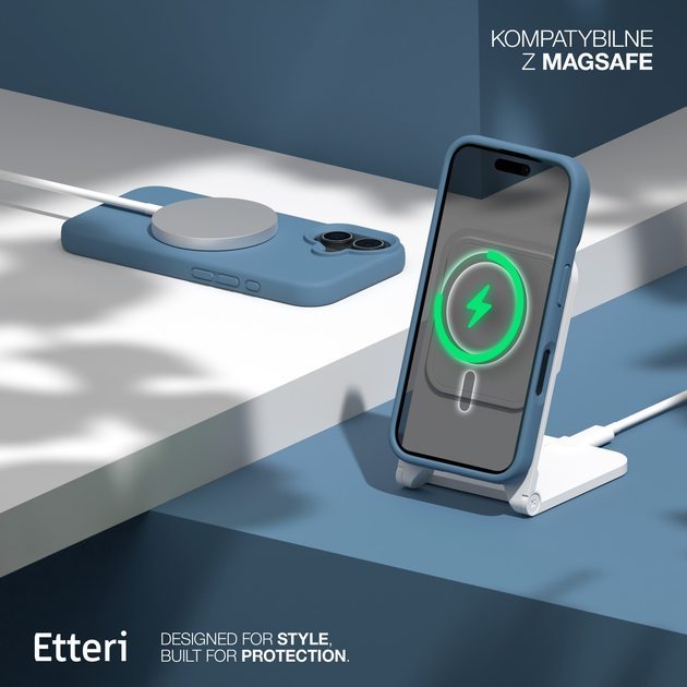 Etui plecki Etteri Silicone Mag do Apple iPhone 16 Plus 6.7 Dark blue (GSM185968) - obraz 9