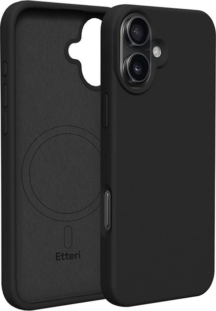Панель Etteri Silicone Mag do Apple iPhone 16 Plus 6.7 Black (GSM185958) - зображення 1