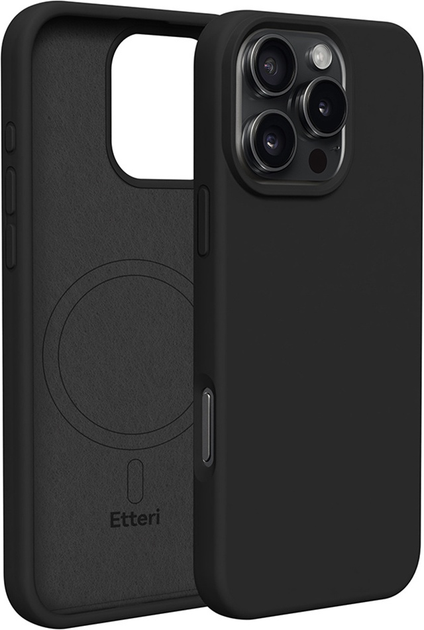 Панель Etteri Silicone Mag do Apple iPhone 16 Pro 6.3 Black (GSM185957) - зображення 1