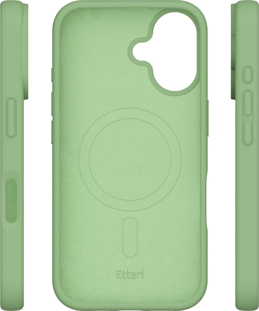 Etui plecki Etteri Silicone Mag do Apple iPhone 16 Plus 6.7 Light green (GSM185977) - obraz 4