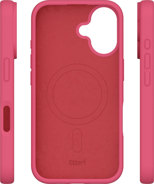 Etui plecki Etteri Silicone Mag do Apple iPhone 16 Plus 6.7 Raspberry - obraz 4