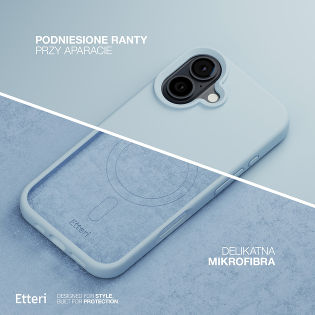 Панель Etteri Silicone Mag do Apple iPhone 16 Plus 6.7 Light blue (GSM185986) - зображення 5