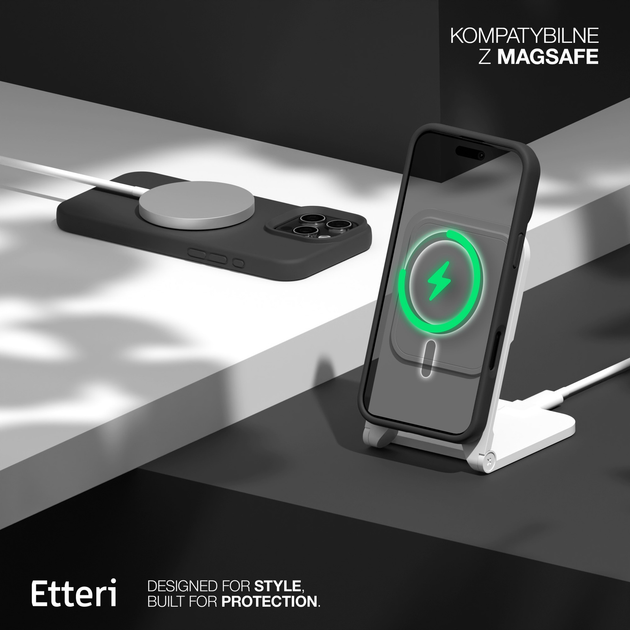 Панель Etteri Silicone Mag do Apple iPhone 16 Pro 6.3 Black (GSM185957) - зображення 7