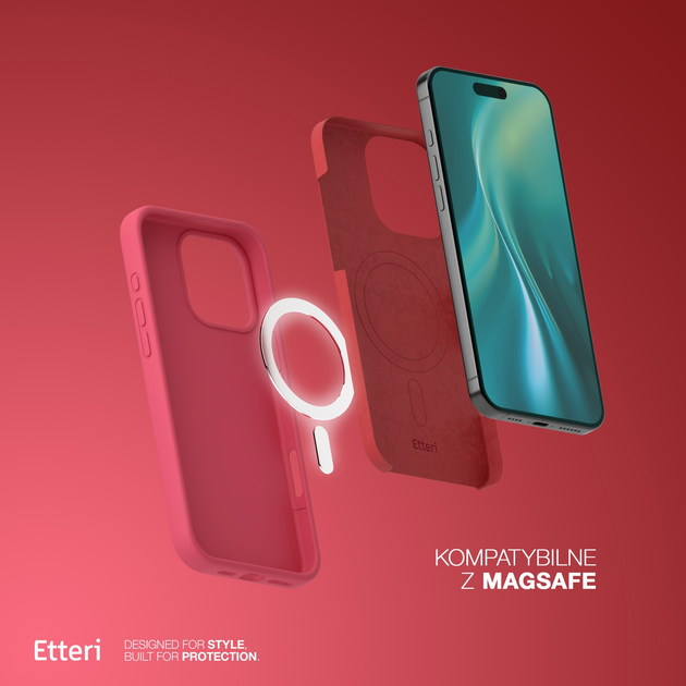 Etui plecki Etteri Silicone Mag do Apple iPhone 16 Pro Max 6.9 Raspberry (GSM186007) - obraz 6