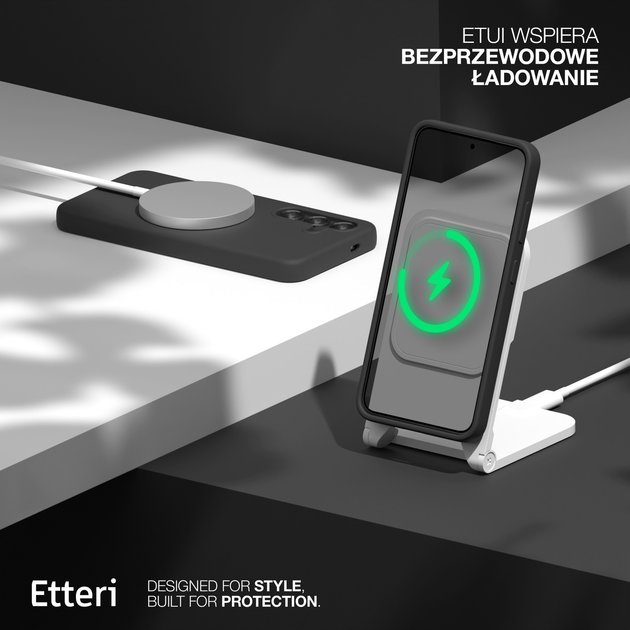 Etui plecki Etteri Silicone Mag do Samsung Galaxy S25 Black (GSM192083) - obraz 6