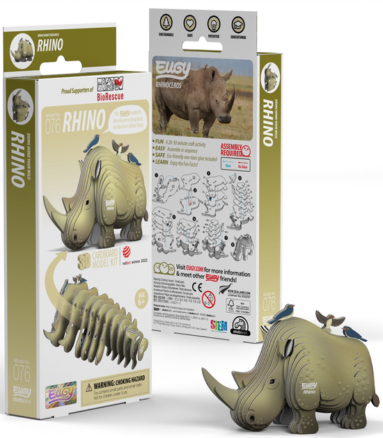 Model 3D do składania Eugy Zoo Nosorożec (9421035150750) - obraz 3