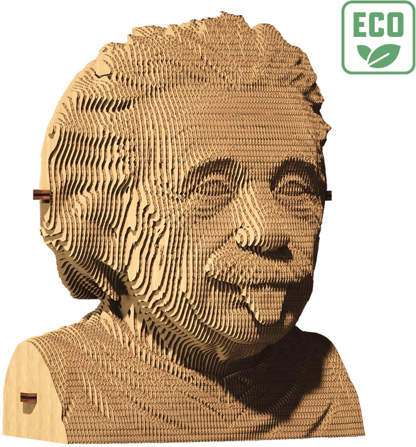 3D пазл-конструктор Cartonic 3D Puzzle Albert E Ейнштейн Картонний (4820191132610) - зображення 3