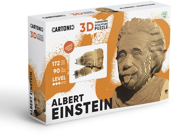 3D пазл-конструктор Cartonic 3D Puzzle Albert E Ейнштейн Картонний (4820191132610) - зображення 9