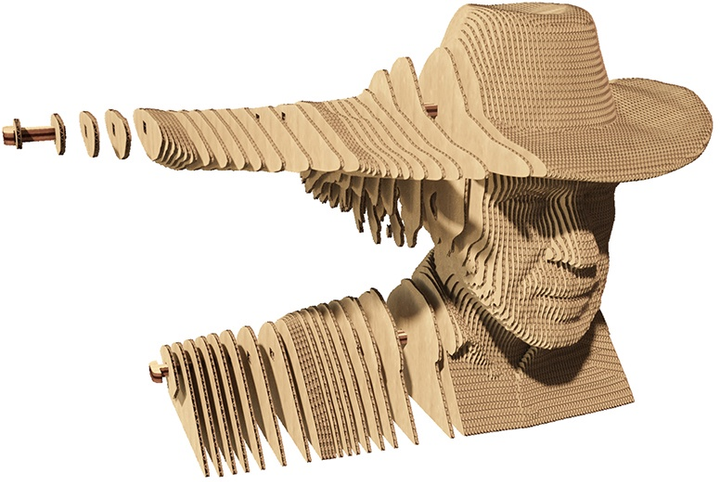 Puzzle 3D - konstruktor Cartonic 3D Puzzle Chuck Chuck Norris Kartonowy (4820191132825) - obraz 3