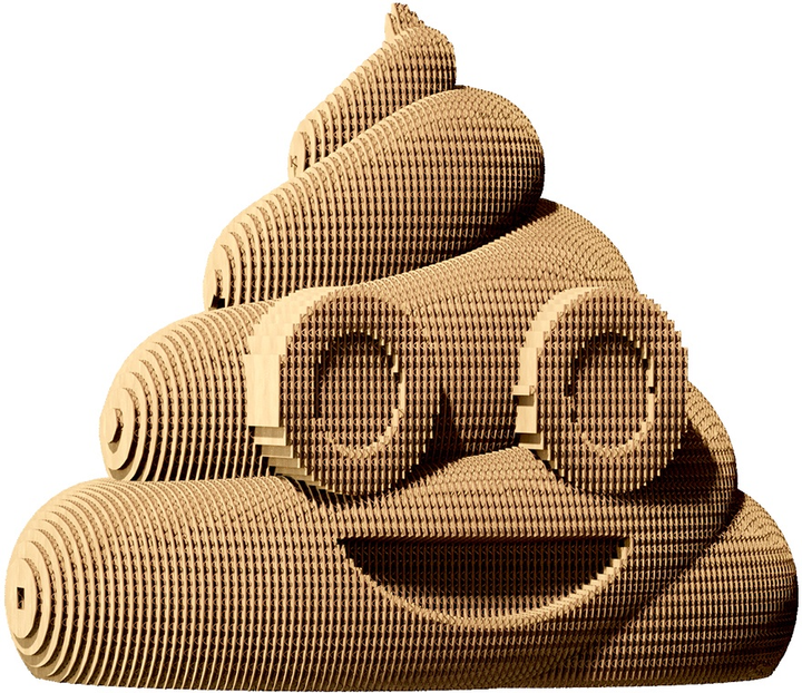 3D пазл-конструктор Cartonic 3D Puzzle Poop Какашка Картонний (4820191132863) - зображення 2