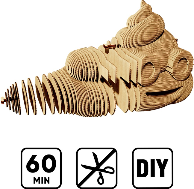 3D пазл-конструктор Cartonic 3D Puzzle Poop Какашка Картонний (4820191132863) - зображення 7