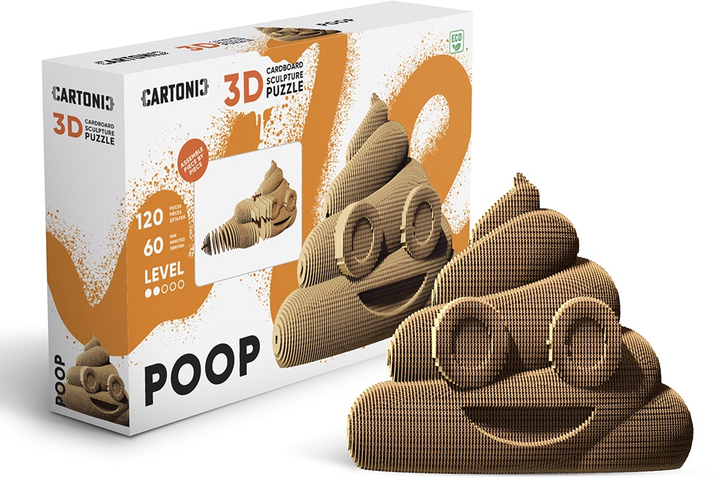 3D пазл-конструктор Cartonic 3D Puzzle Poop Какашка Картонний (4820191132863) - зображення 10
