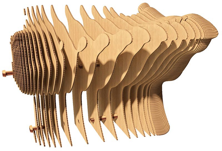 3D пазл-конструктор Cartonic 3D Puzzle Giraffe Жираф Картонний (4820191133136) - зображення 3