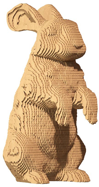 3D пазл-конструктор Cartonic 3D Puzzle Rabbit Кролик Картонний (4820191133242) - зображення 1