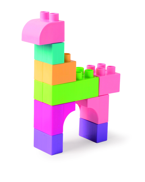 Klocki konstrukcyjne Wader Kids Blocks 50 elementów różowy (5900694412972) - obraz 2