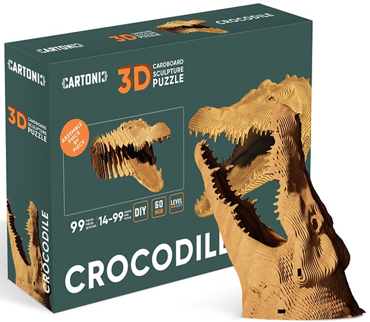3D пазл-конструктор Cartonic 3D Puzzle Crocodile Крокодил Картонний (4820191133464) - зображення 2