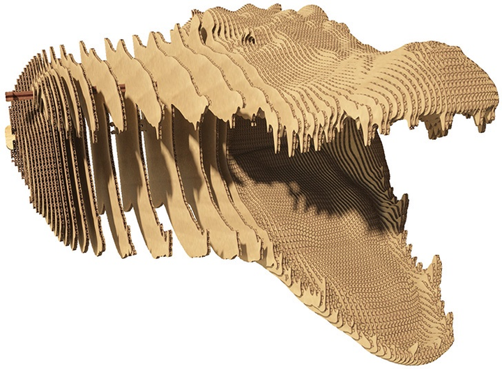 3D пазл-конструктор Cartonic 3D Puzzle Crocodile Крокодил Картонний (4820191133464) - зображення 3