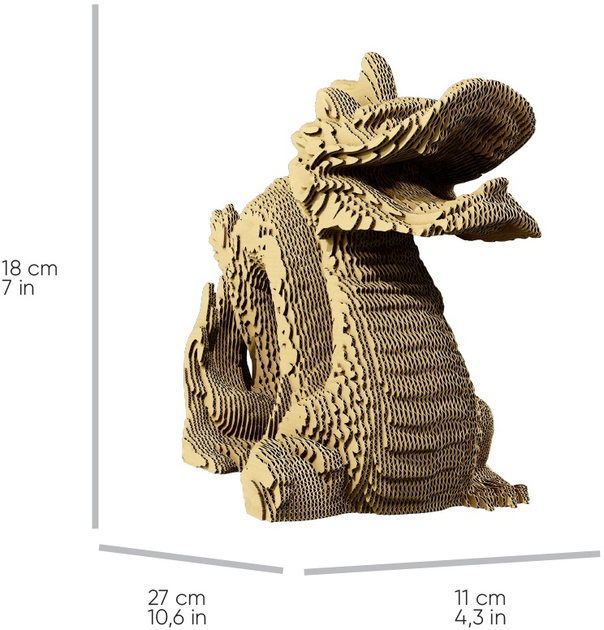 3D пазл-конструктор Cartonic 3D Puzzle Dragon Картонний (4820191133266) - зображення 4
