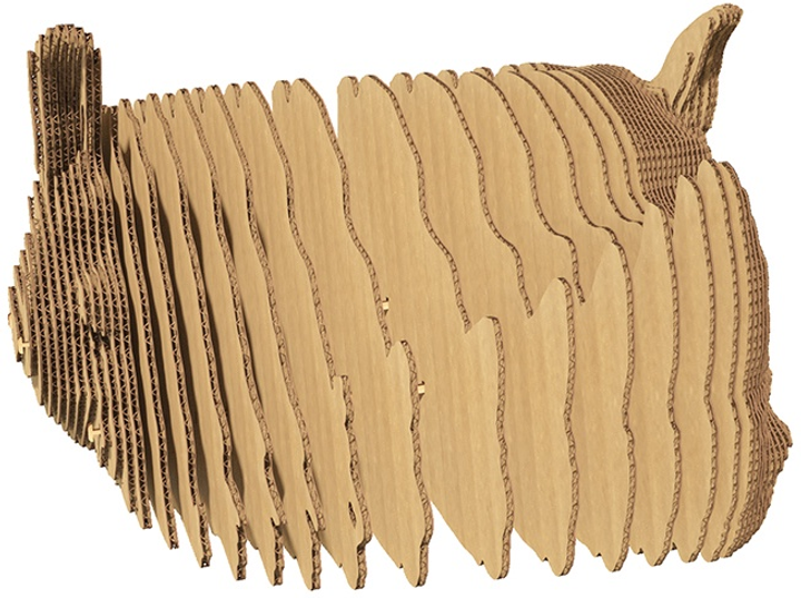 3D пазл-конструктор настінний Cartonic 3D Puzzle Rhino Картонний (4820191133686) - зображення 3