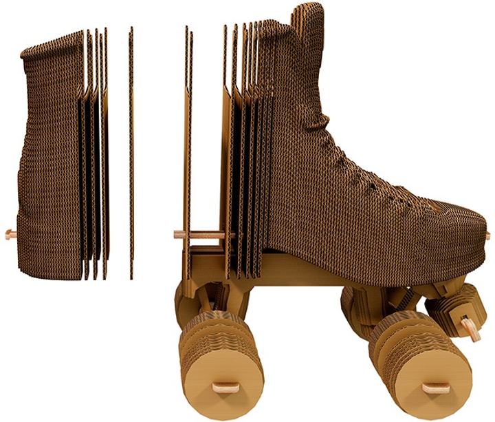 3D пазл-конструктор Cartonic 3D Puzzle Roller skates Роликові ковзани Картонний (4820191133853) - зображення 3